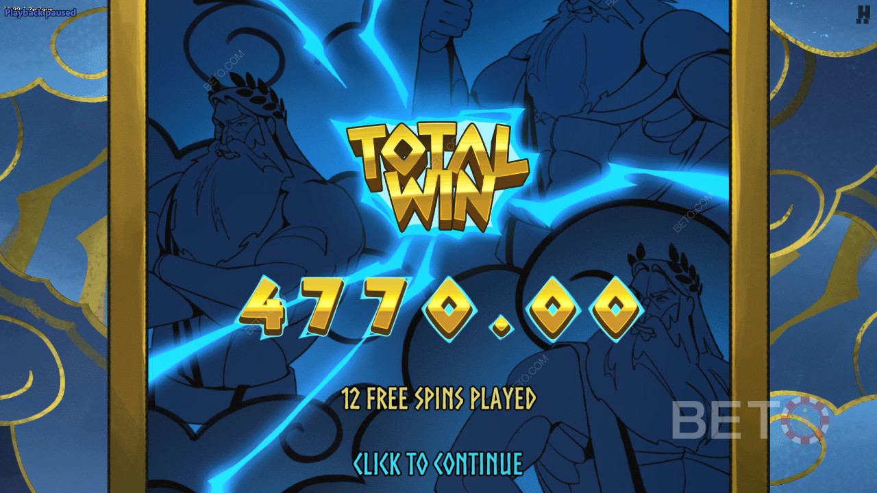 Win 10,000x Your bet in the Ze Zeus Video Slot!