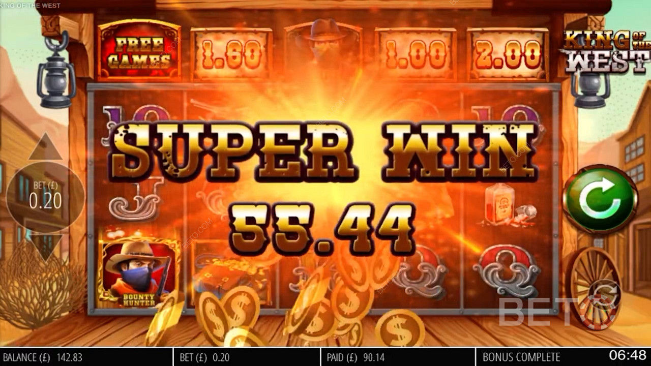 Highly rewarding Super Win in King of The West