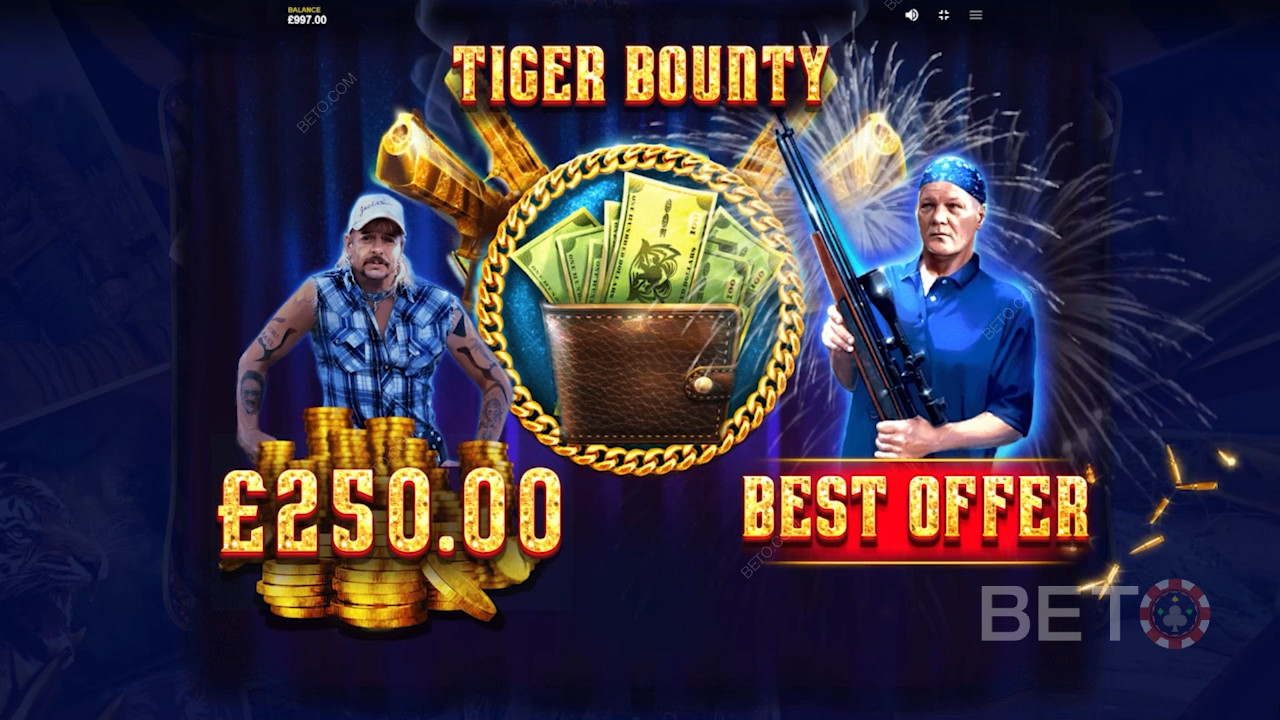 Tiger Bounty bonus in Joe Exotic
