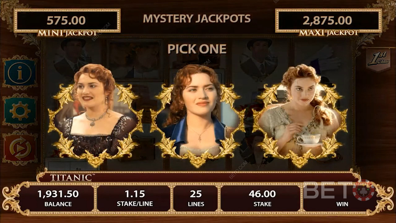 Pick one Rose / Kate Winslet to reveal your Jackpot prize