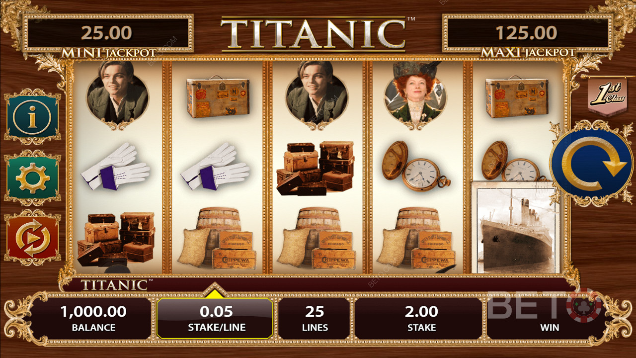 Enjoy a grand adventure in the Titanic online slot at one of BETO