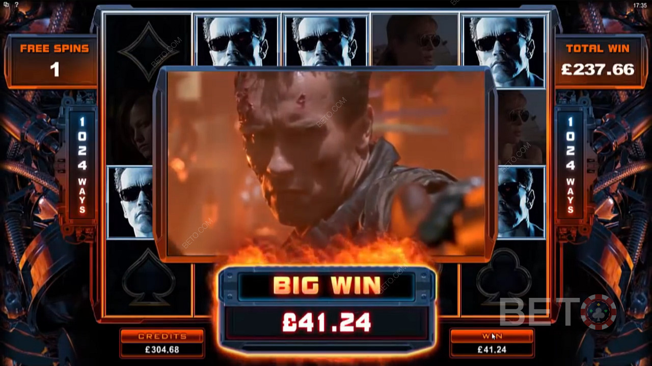 Terminator 2 - "I will be back" - The robot is back with an action packed slot