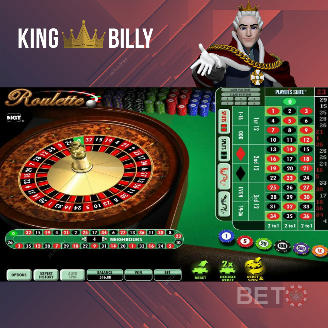 Nyd klassiske casinospil hos King Billy Casinoet