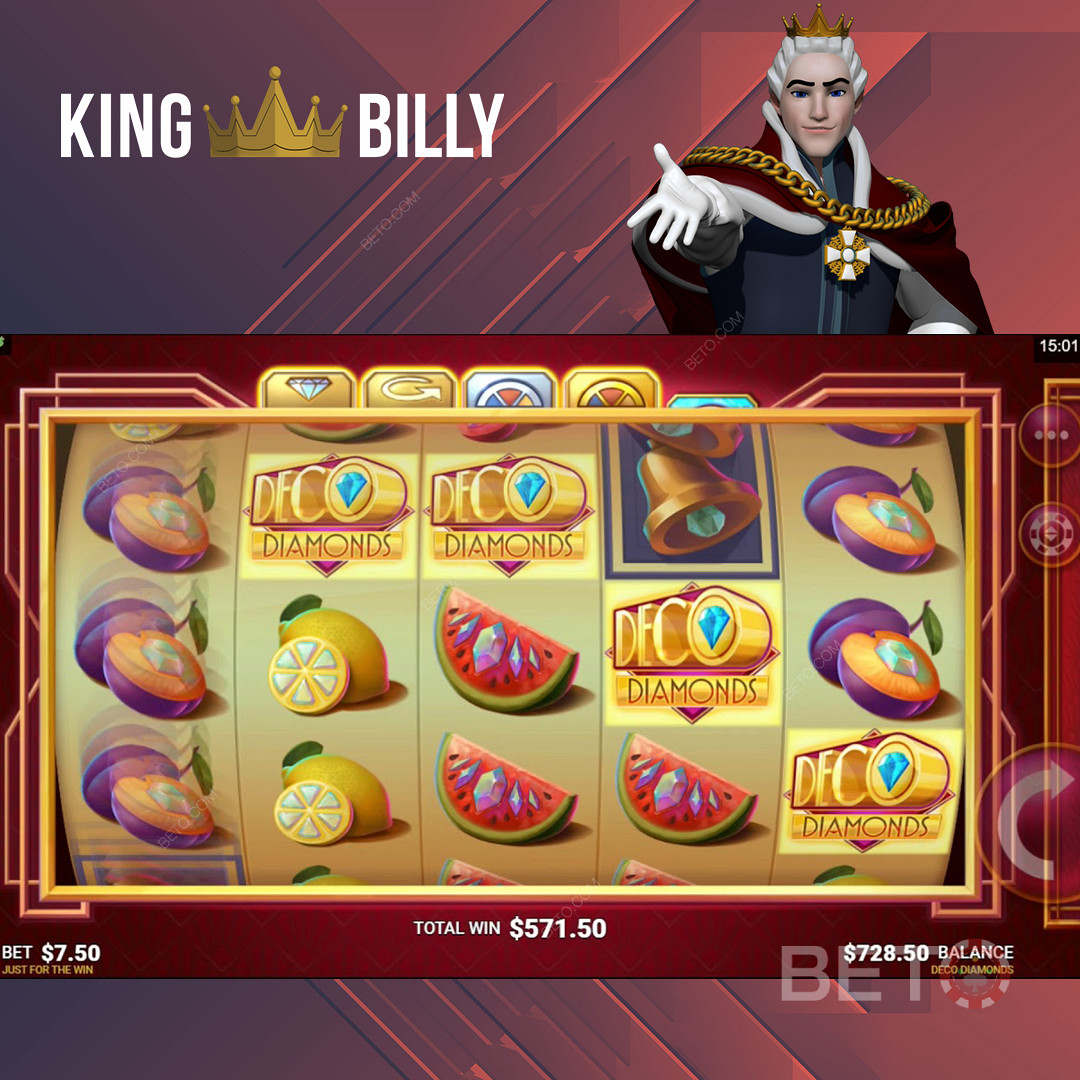 Spill spennende spilleautomater på King Billy Online Casino