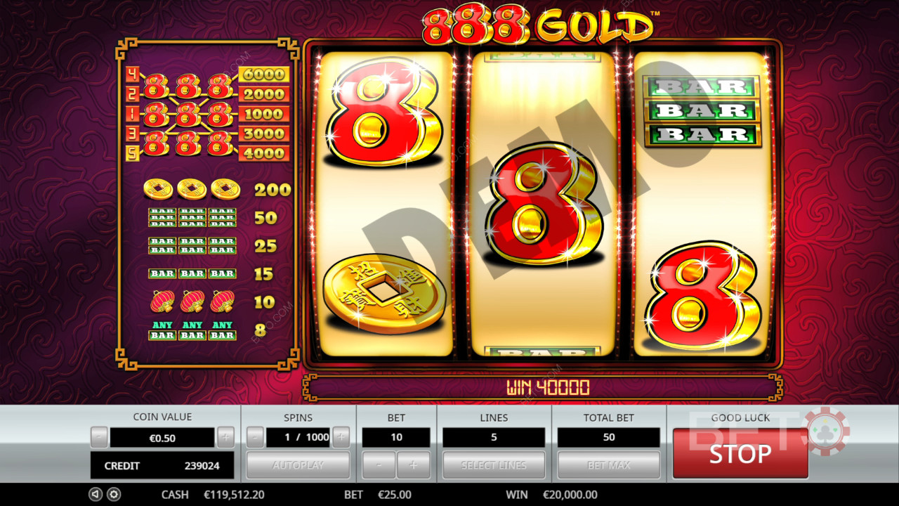 888 Gold  Free Play