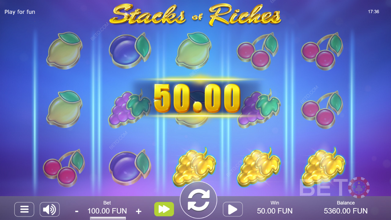 Golden payouts in Stacks of Riches