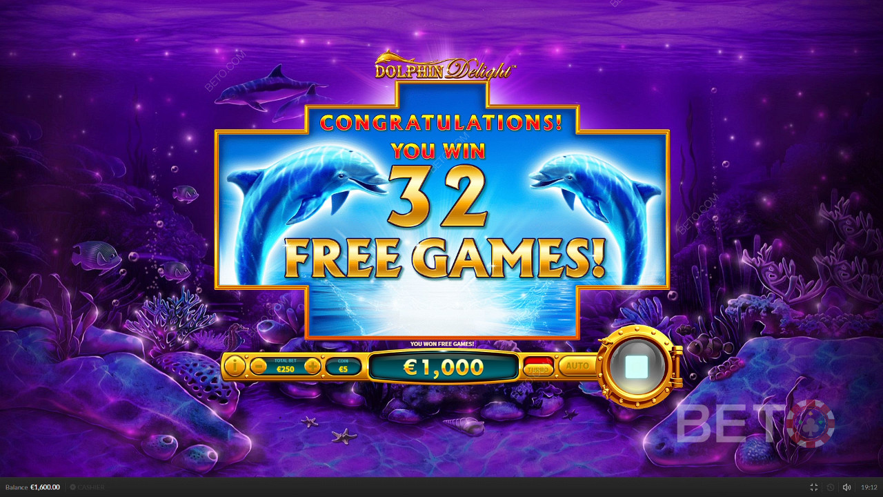 Landing some free spins in Dolphin Delight