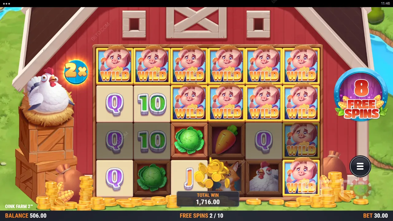 Oink Farm 2 Free Play in Demo Mode ✚ Slot Review
