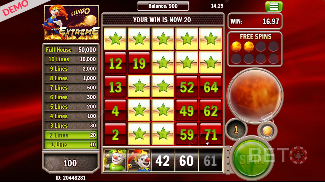 Complete your Slingo in 11 spins and win the slot in style. 