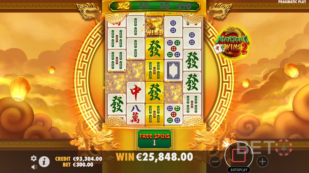 Win 100,000x Your bet in the Mahjong Wins 2 Video Slot!