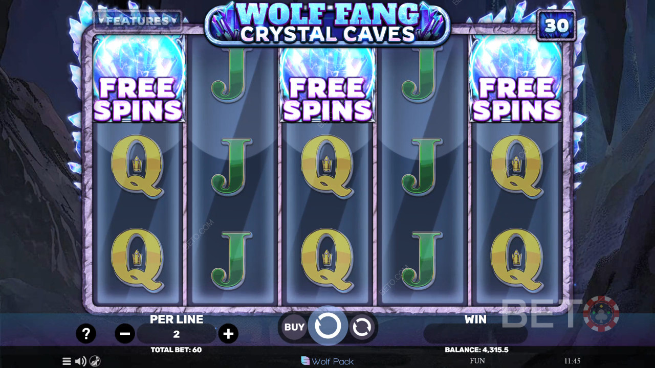 Wolf Fang - Crystal Caves Free Play