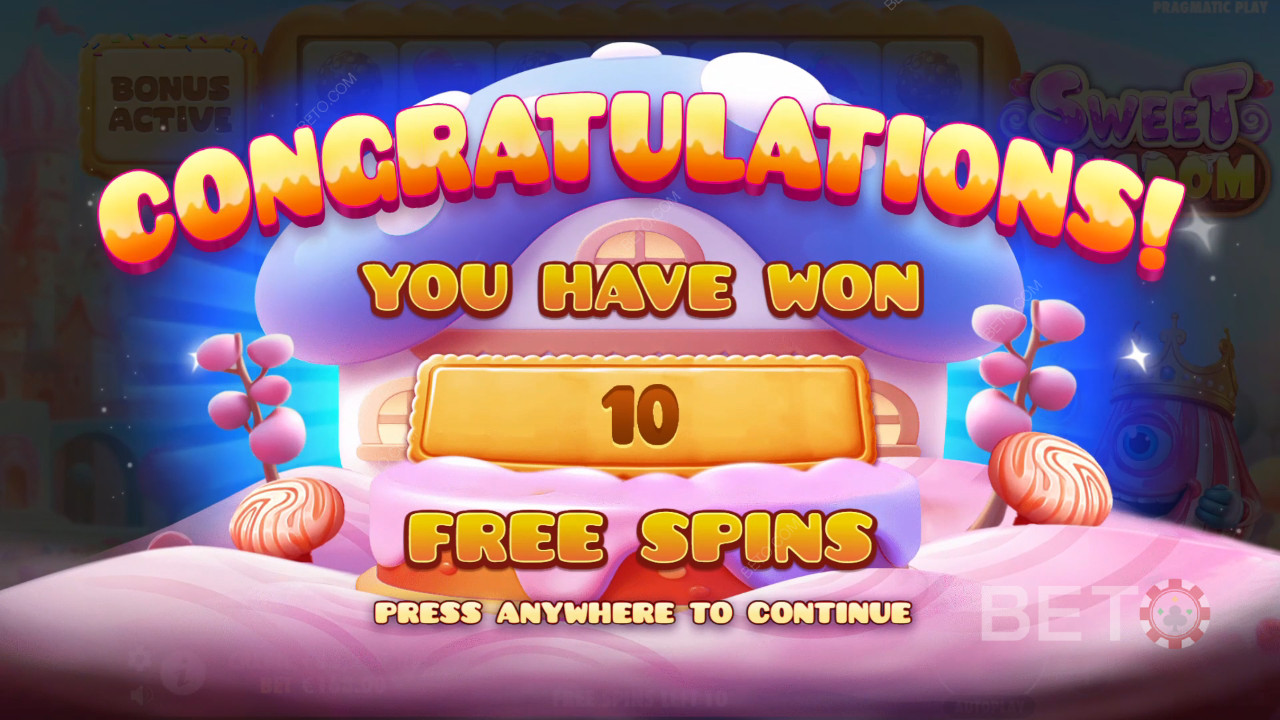 Win 10,000x Your bet in the Sweet Kingdom Online Slot!