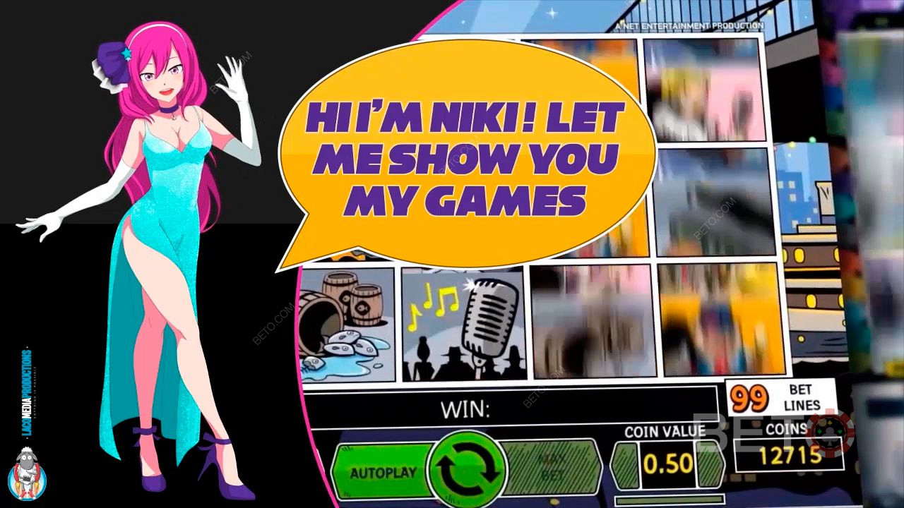 Det här är Niki, hon kommer att guida dig och visa dig alla deras spel.