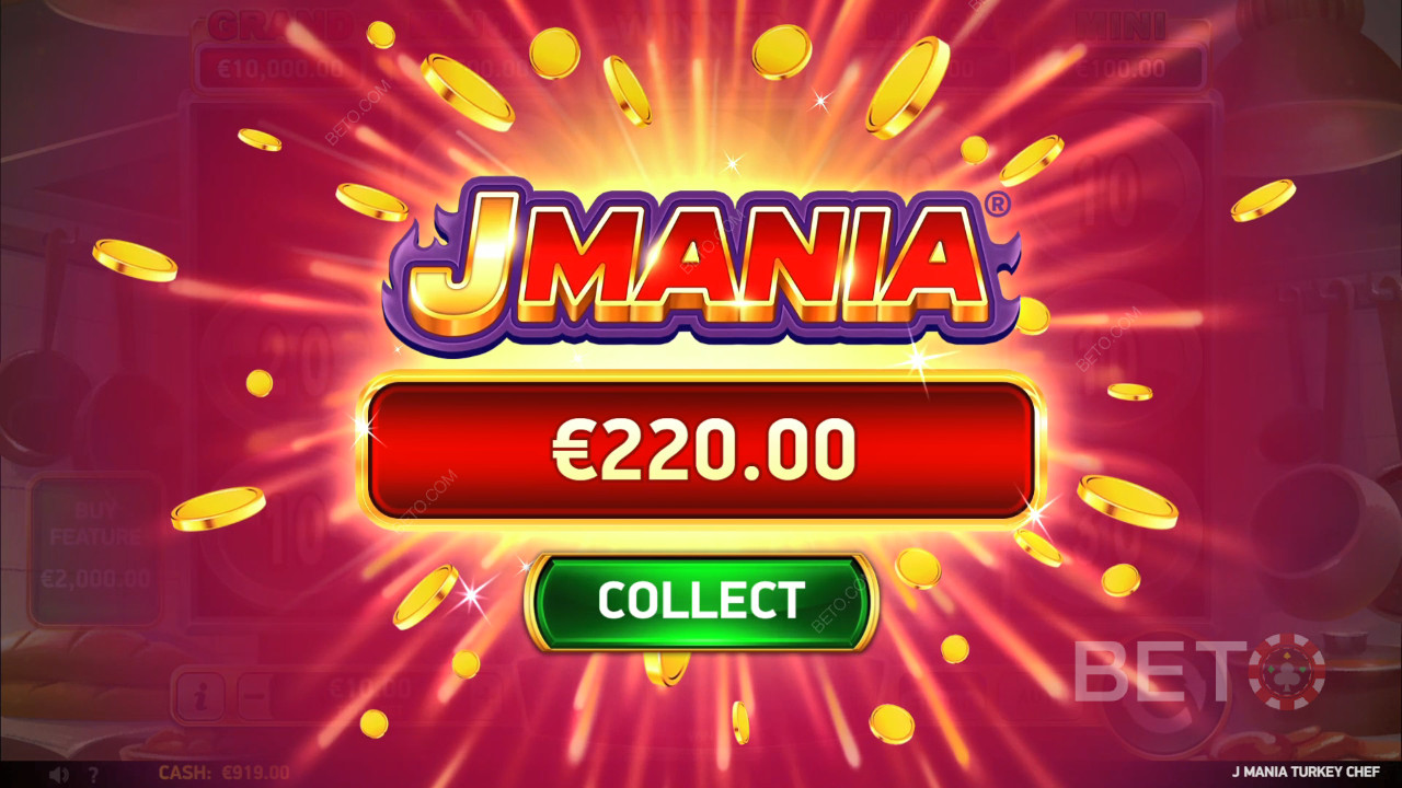 Win 3,910x Your bet in the J Mania Turkey Chef Slot!