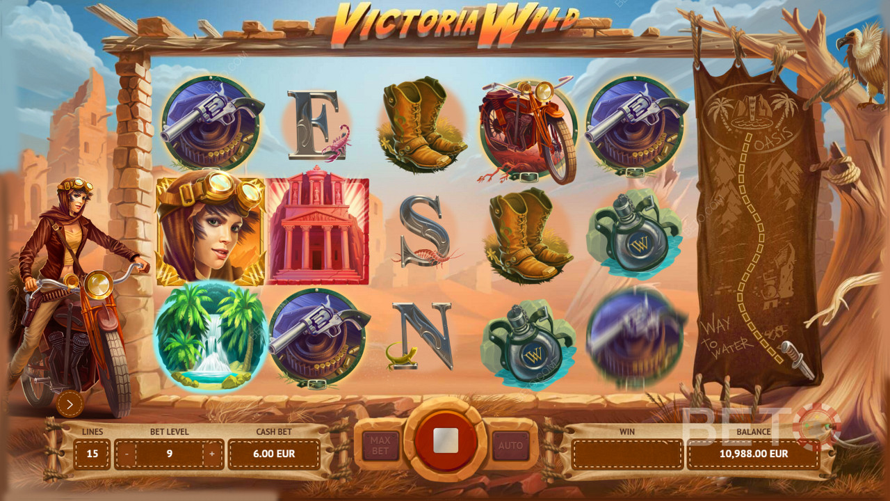 Land oasis symbols on the reels to trigger Oasis Free Spins
