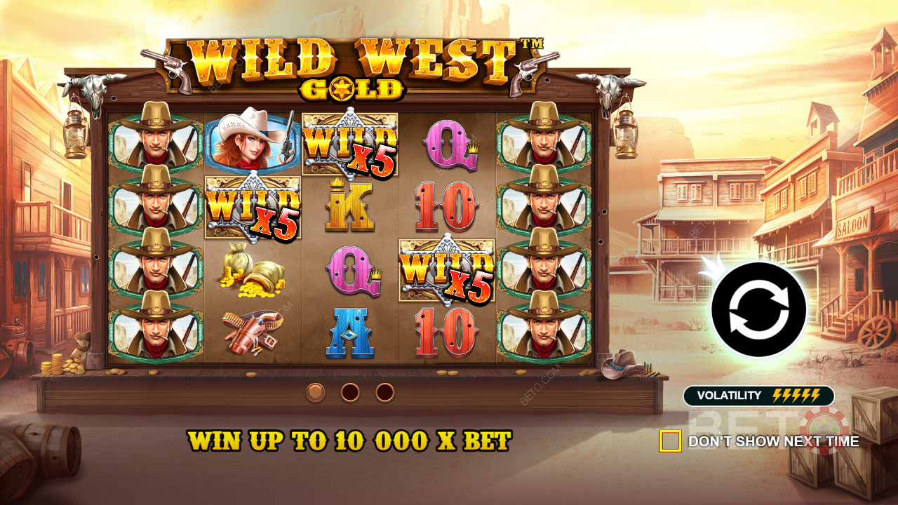 Rewarding Wild symbols help landing a payout in Wild West Gold