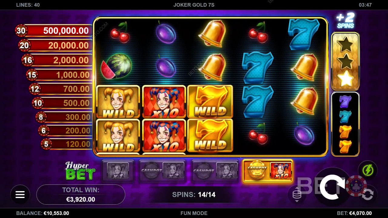 Win 50,000x Your bet in the Joker Gold 7s Slot Machine!