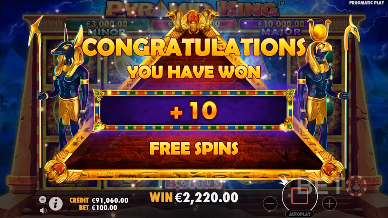 You can infinitely re-trigger Free Spins bonuses by landing 3 Scroll symbols