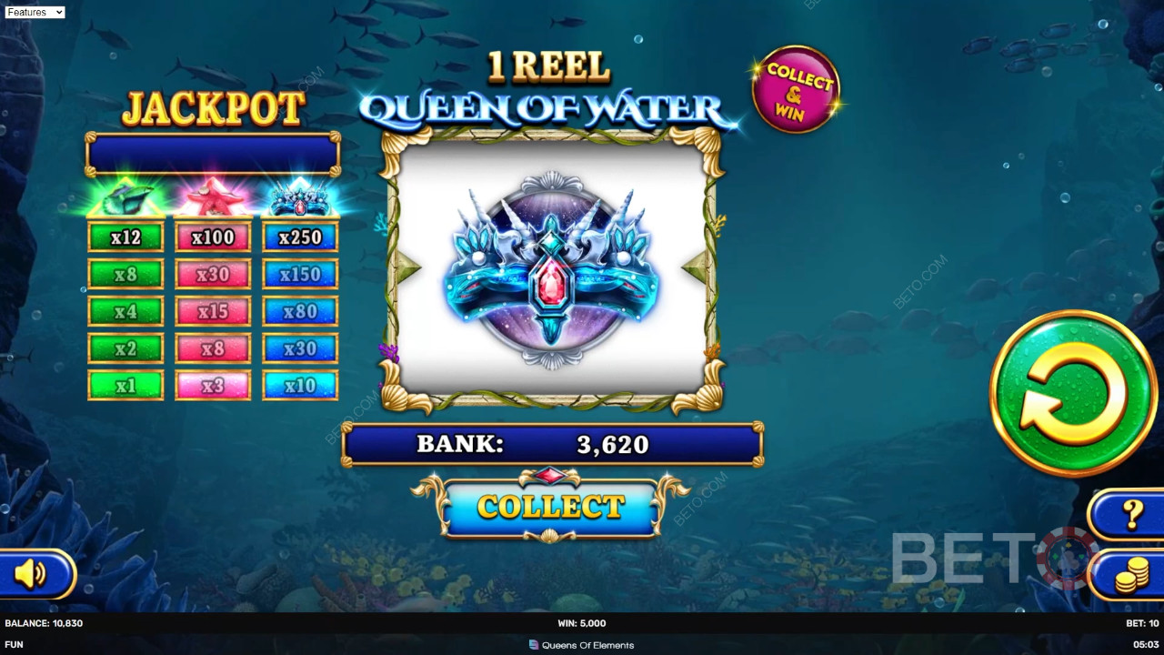 1 Reel Queen of Water Review by BETO Slots