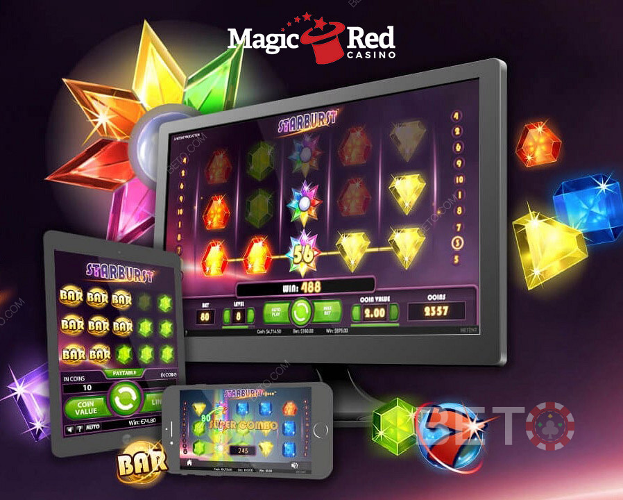Ξεκινήστε να παίζετε δωρεάν στο MagicRed mobile casino.