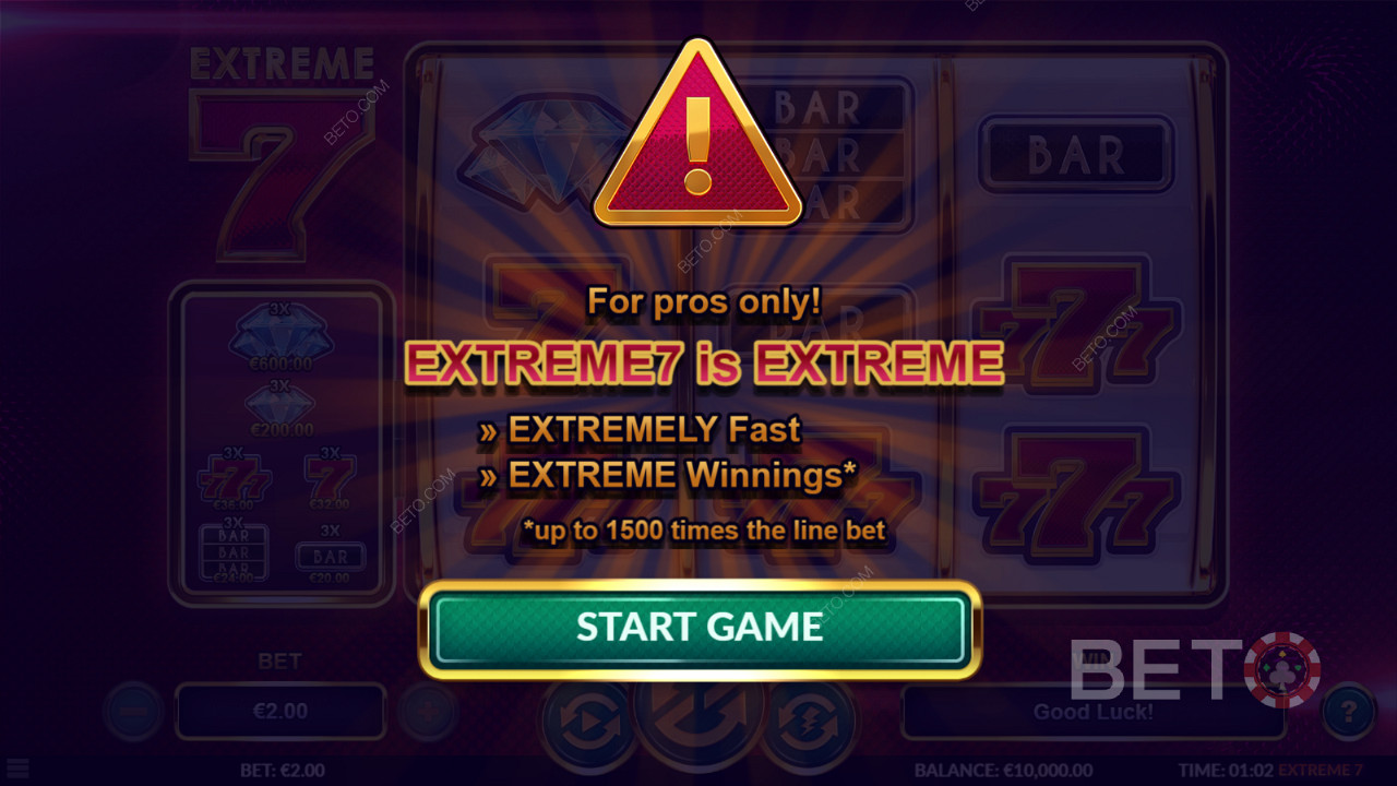 The Disclaimer, “Warning: For Pros Only!” truly defines how extreme this game is