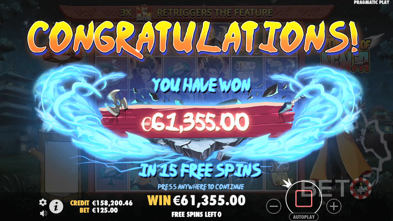 Win 5,000x Your bet in the Power of Ninja Video Slot!
