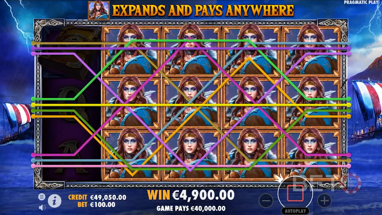 During the Free Spins round, the Expanding symbols can spawn and fill up entire reels