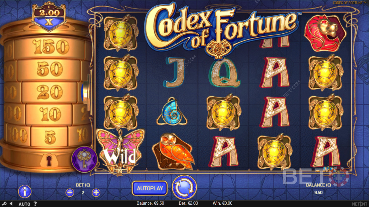 Blue-gold color scheme in Codex of Fortune