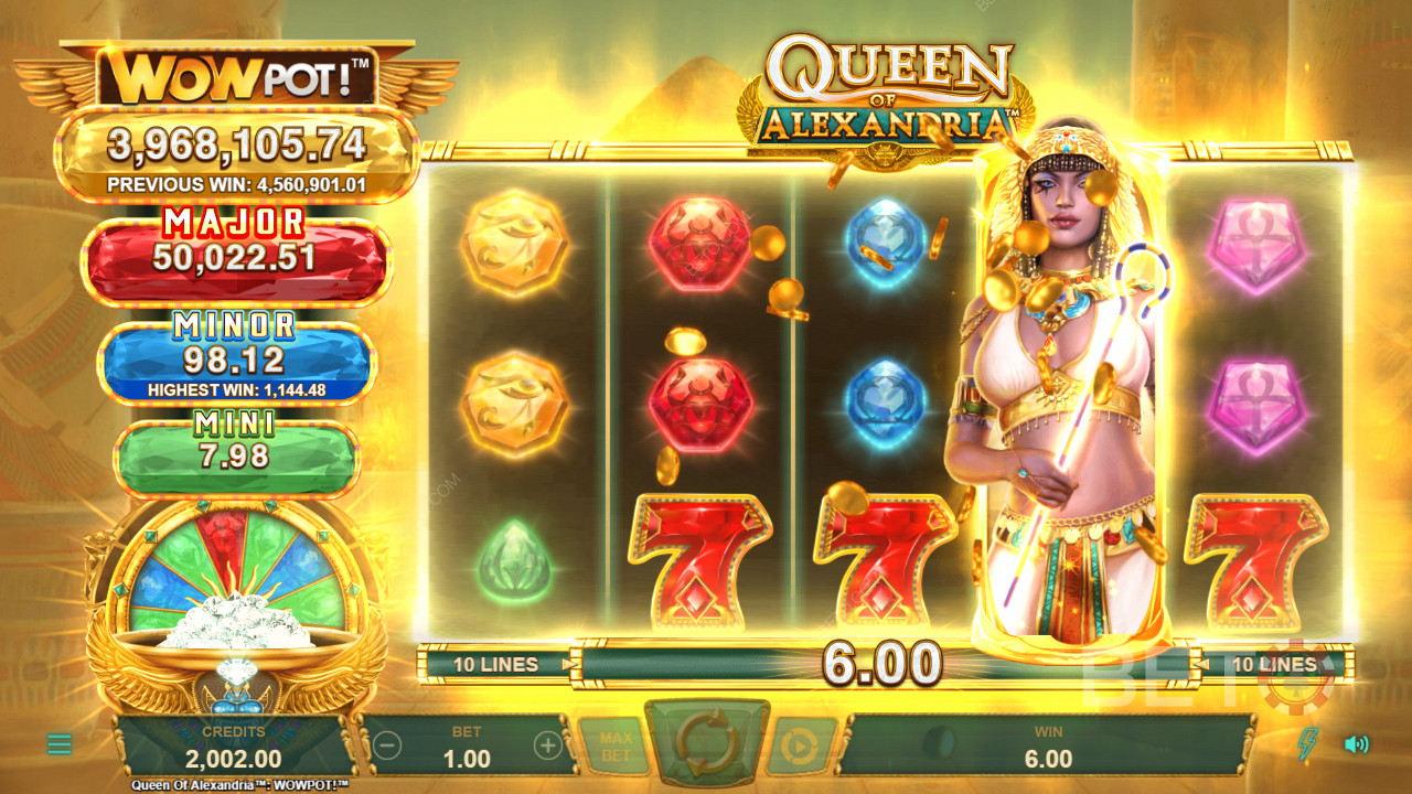 Queen of Alexandria WowPot by Neon Valley Studios is a cool fantasy slot