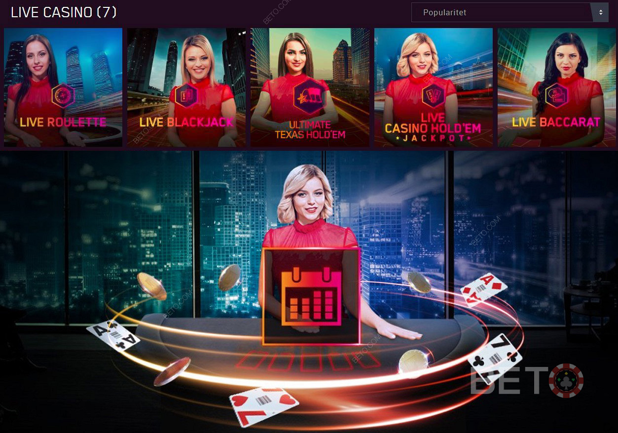 Play live dealer games at Maria Casino. Live Games online is the future.