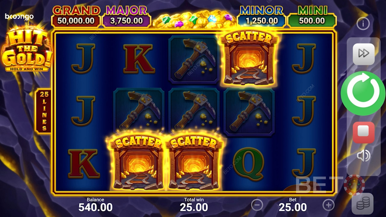 Land at least 3 Scatter symbols across the reels to trigger the Free Spins bonus feature