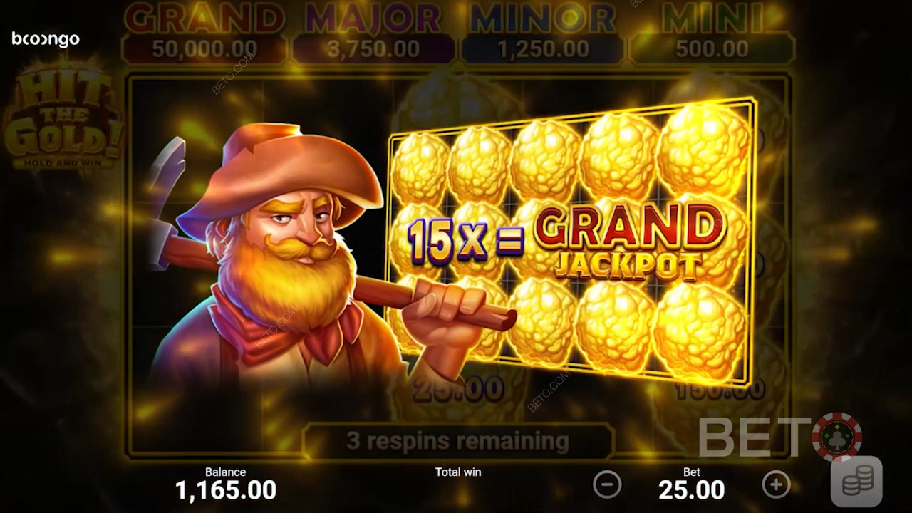 Players can land 4 different Jackpot prizes during the Bonus Game round