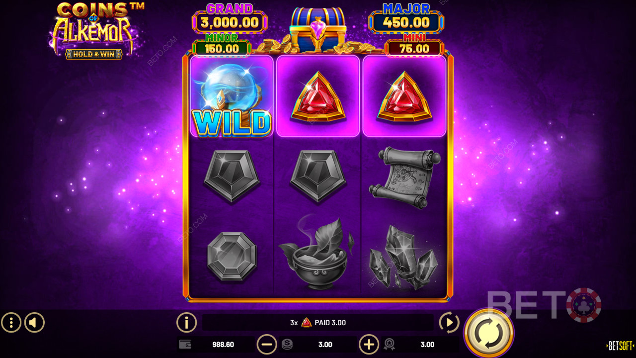 Bonus Features Explained in Coins of Alkemor – Hold & Win by Betsoft