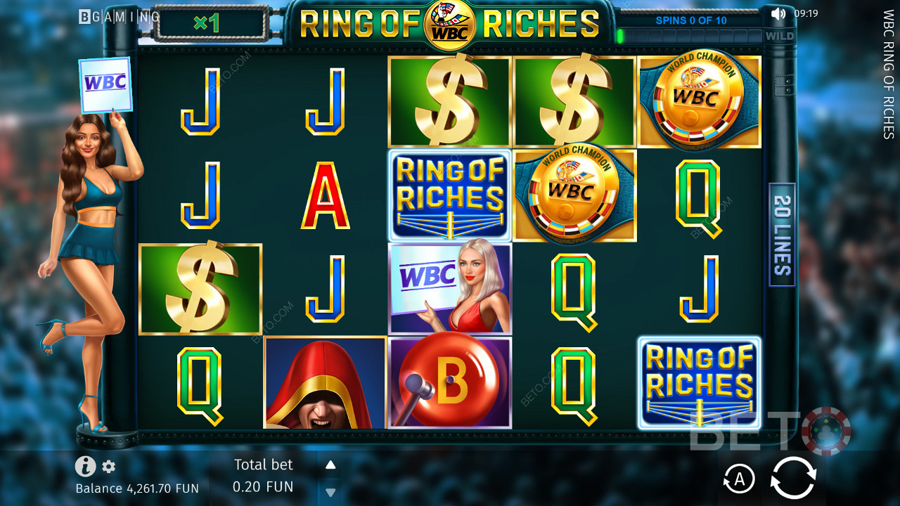 Become the next WBC world champion and win big cash prizes in the WBC Ring of Riches slot