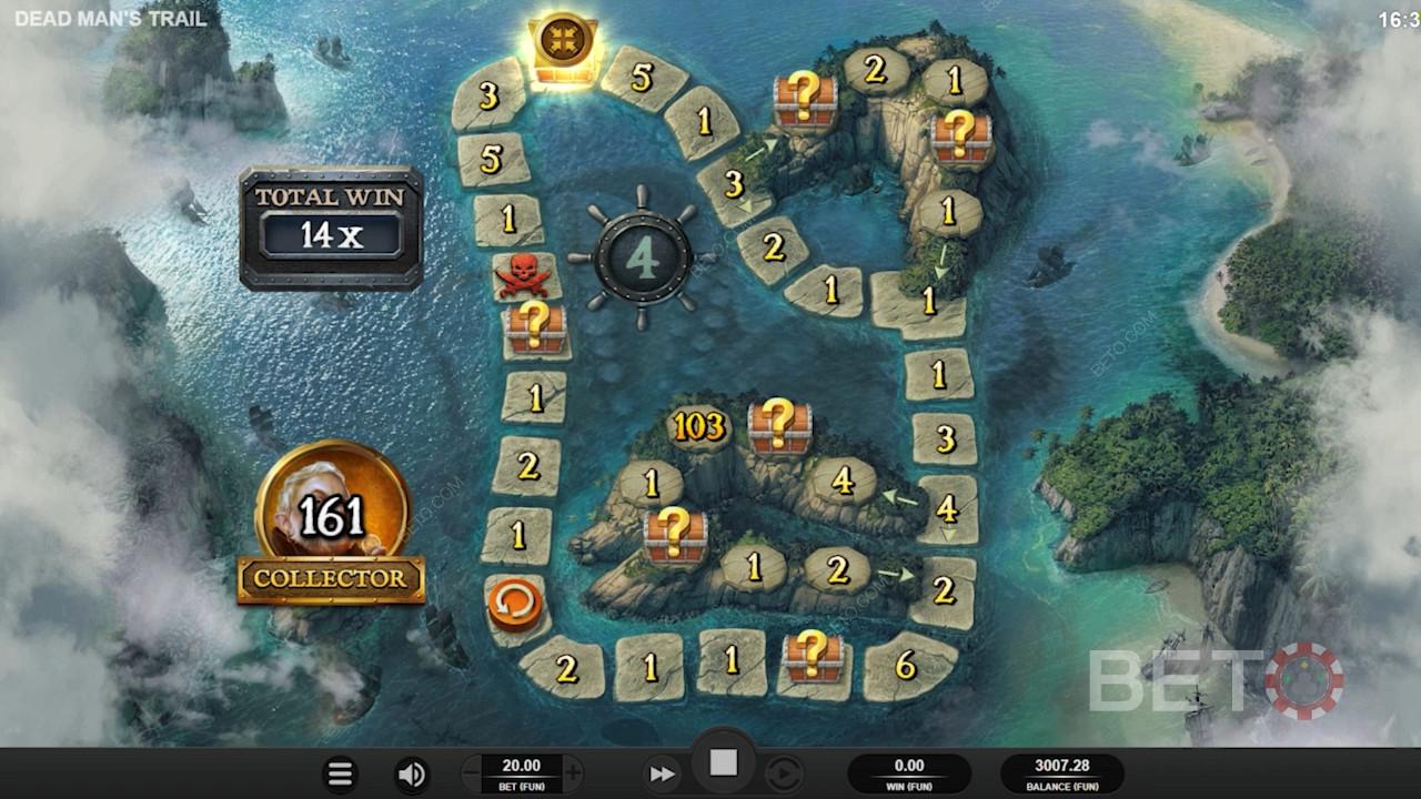Avoid the End Tiles and get huge wins in the Trail Bonus
