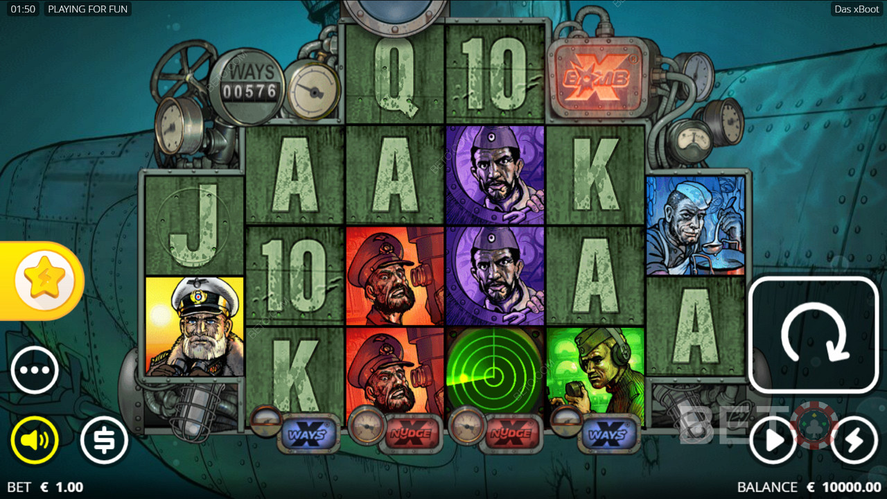 Up to 75,712 different winning possibilities await you in this war-themed Das xBoot slot