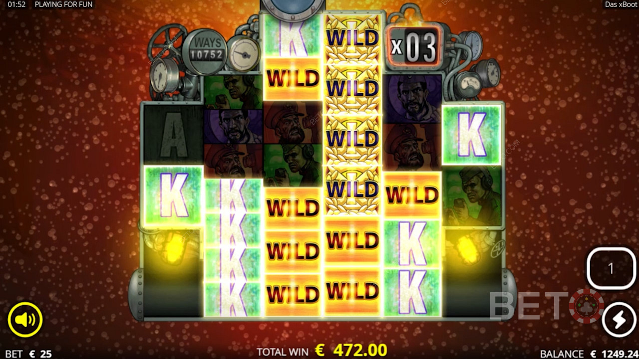 Capitalize across a variety of exciting and creative bonus gimmicks in the Das xBoot slot
