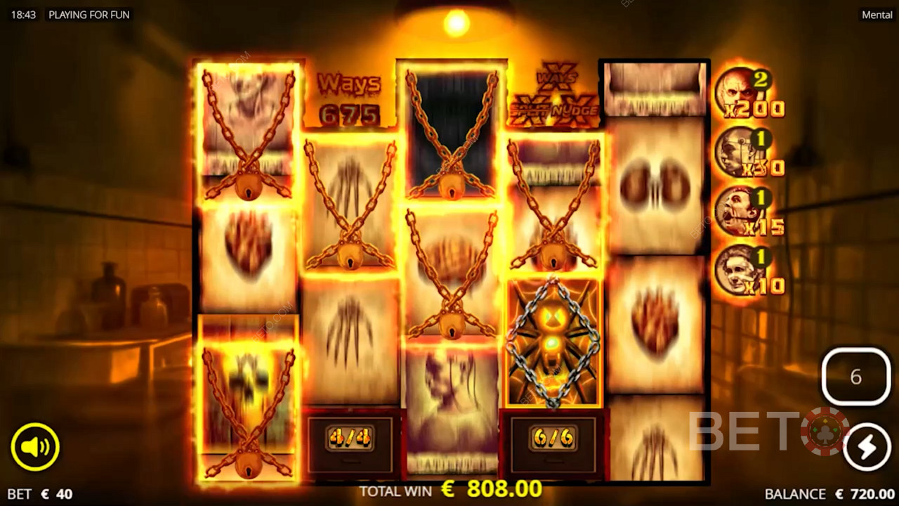 Terrifying animations of Mental video slot