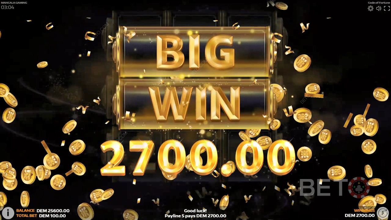 Win 999x Your bet in the Code of Fortune Slot!