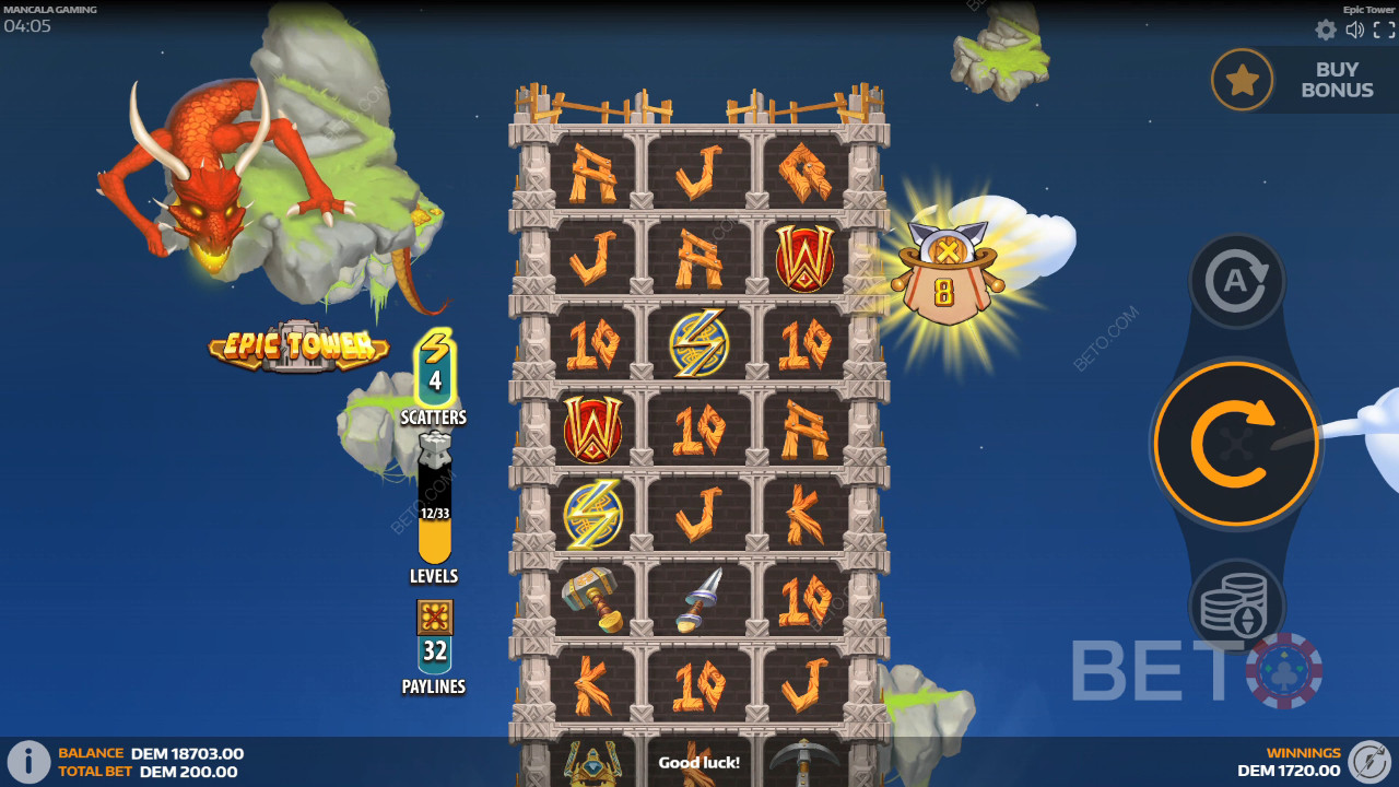 Epic Tower Review by BETO Slots
