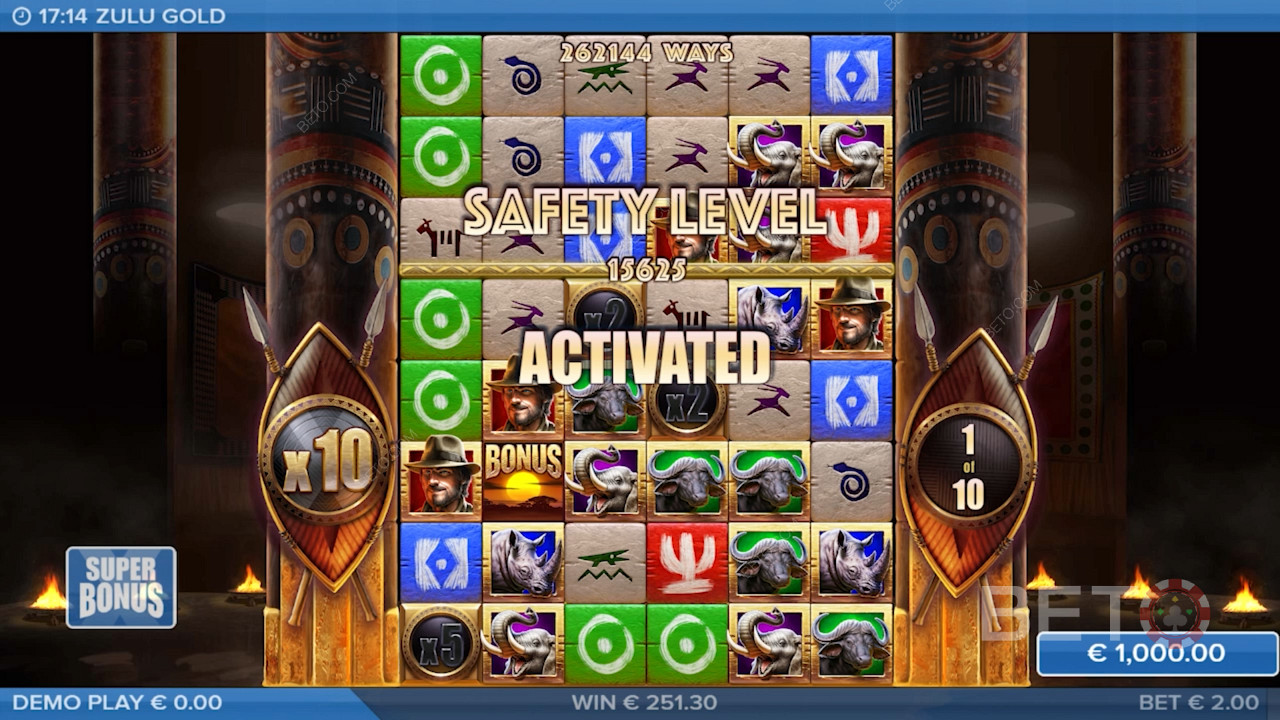 The visuals and audio for this slot are inspired by the African tribal theme