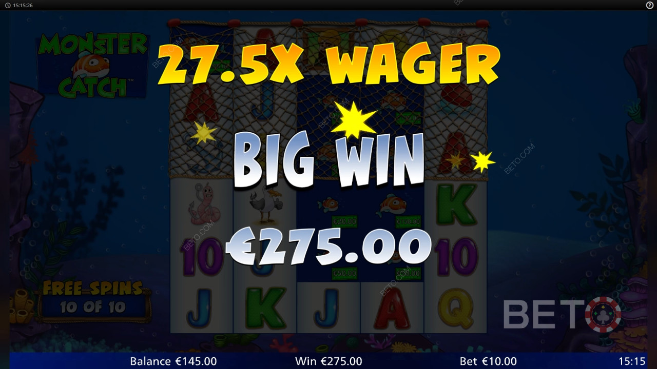Win 736x Your bet in the Monster Catch Slot!