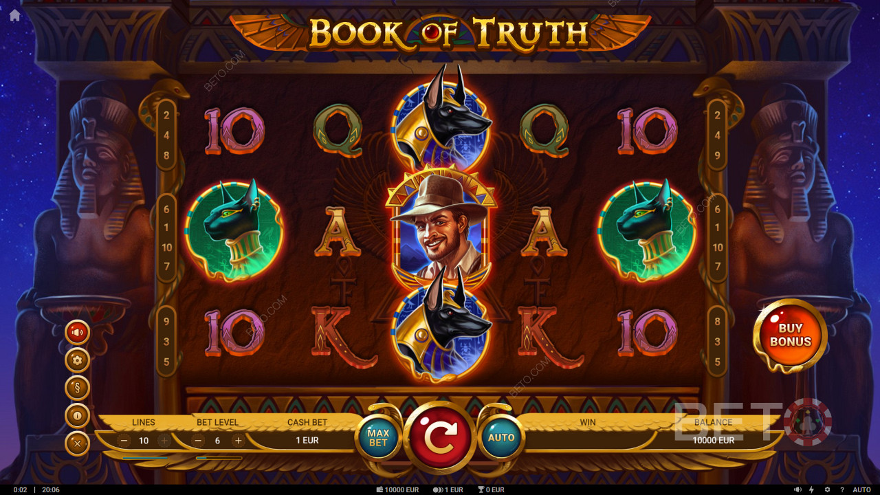 Book of Truth video slot with two types of Free Spins with Expanding symbols