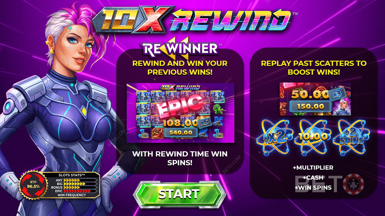 10x Rewind slot that allows you to rewind and enjoy your previous wins