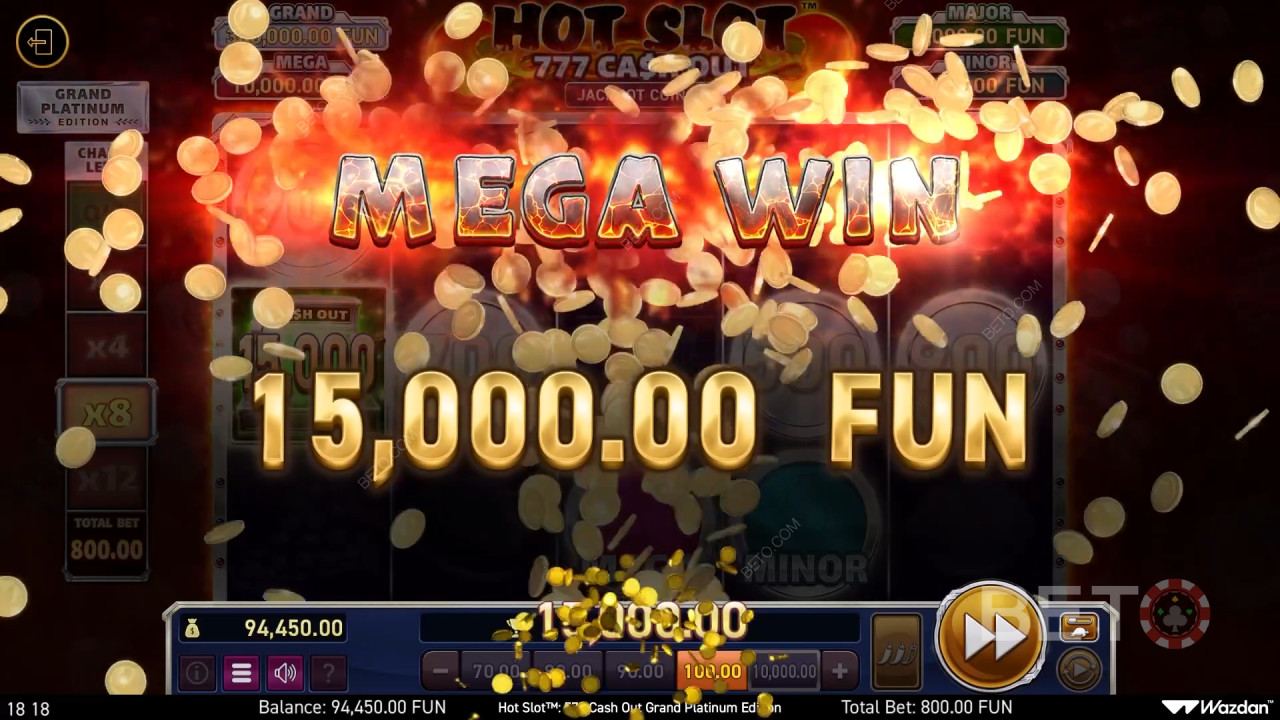 Win 3,000x Your bet in the Hot Slot: 777 Cash Out Grand Platinum Edition Slot Online!