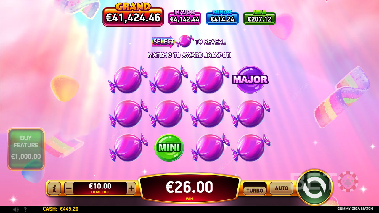 Win 18,997x Your bet in the Gummy Giga Match Slot Online!