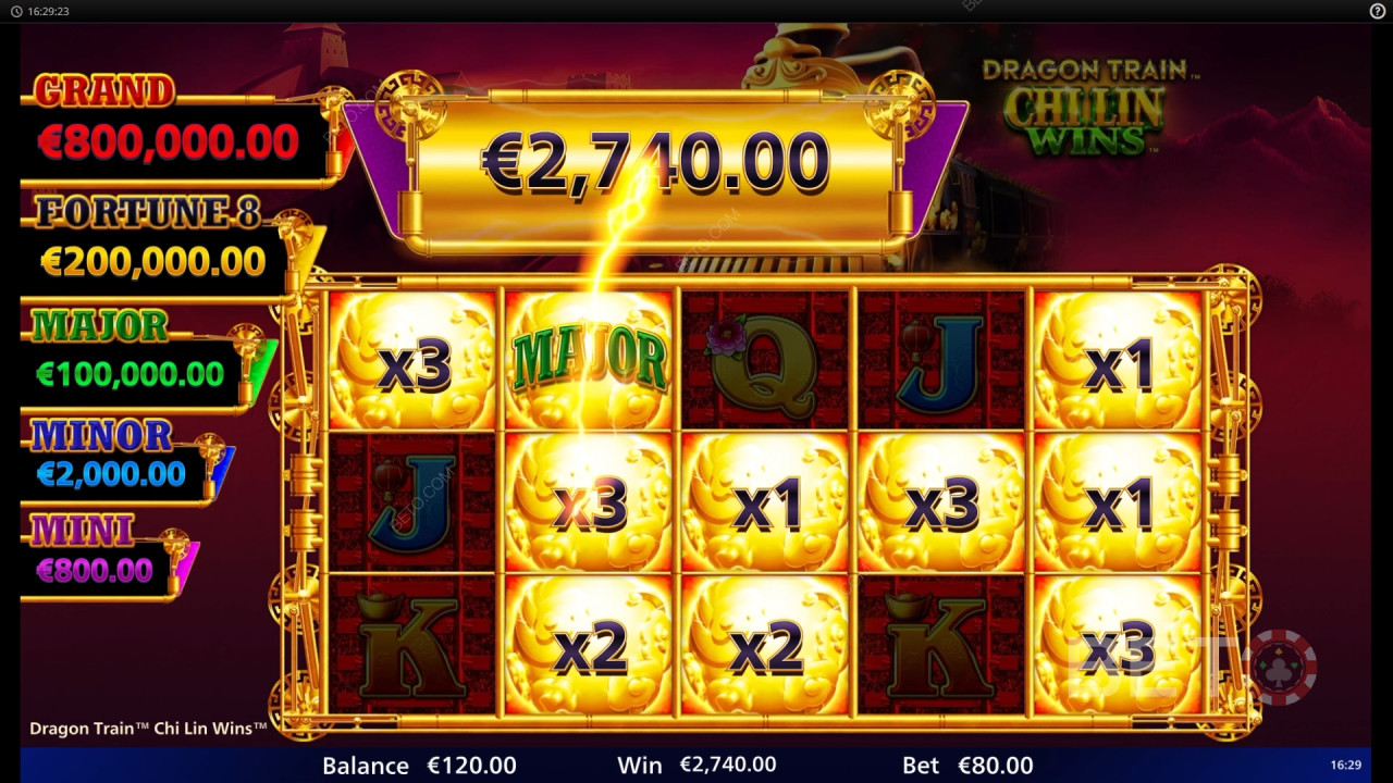 Win 10,000x Your bet in the Dragon Train Chi Lin Wins Slot!