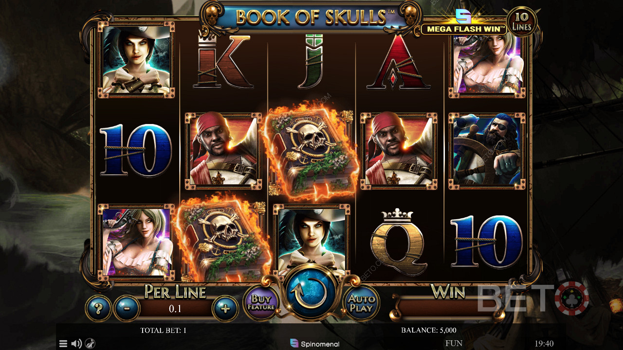 Book of Skulls video slot by Spinomenal