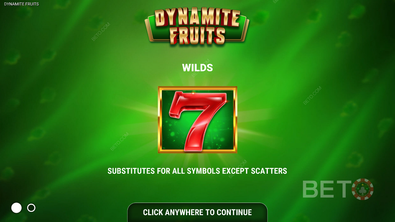 Dynamite Fruits slot - Wild symbols - the red Seven