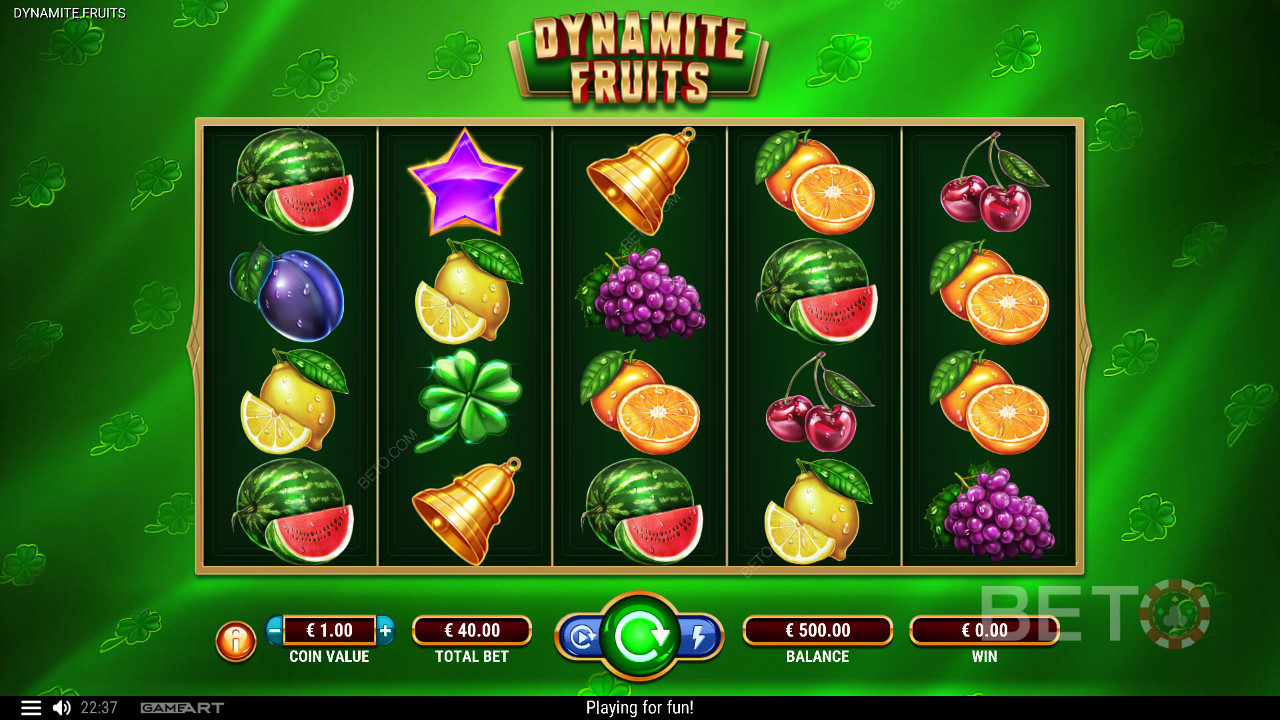 Mouth-watering fruits in Dynamite Fruits